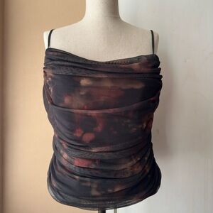 Gianni Bini Black and Red Camisole Top